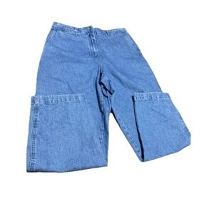 White‎ Stag Size 12 Petite Blue Stretch Denim Jeans Pull-on Elastic Waist